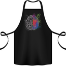 Artistic Technical Brain Artist Engineer Cotton Apron 100% Organic Black