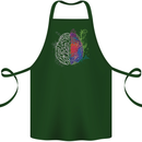 Artistic Technical Brain Artist Engineer Cotton Apron 100% Organic Forest Green