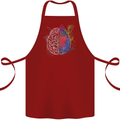Artistic Technical Brain Artist Engineer Cotton Apron 100% Organic Maroon