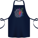 Artistic Technical Brain Artist Engineer Cotton Apron 100% Organic Navy Blue