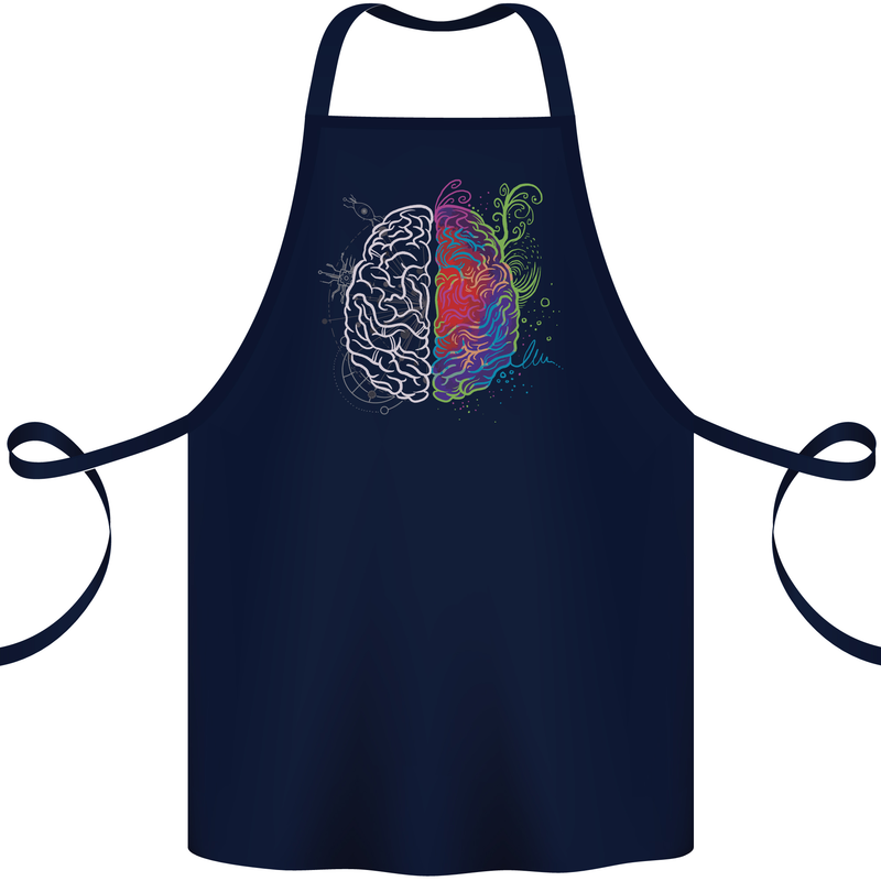 Artistic Technical Brain Artist Engineer Cotton Apron 100% Organic Navy Blue