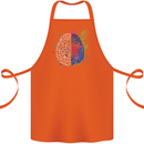 Artistic Technical Brain Artist Engineer Cotton Apron 100% Organic Orange