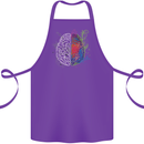 Artistic Technical Brain Artist Engineer Cotton Apron 100% Organic Purple