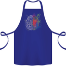 Artistic Technical Brain Artist Engineer Cotton Apron 100% Organic Royal Blue