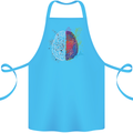 Artistic Technical Brain Artist Engineer Cotton Apron 100% Organic Turquoise