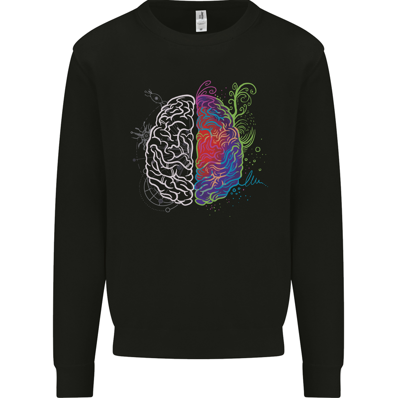Artistic Technical Brain Artist Engineer Kids Sweatshirt Jumper Black