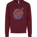 Artistic Technical Brain Artist Engineer Kids Sweatshirt Jumper Maroon