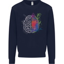 Artistic Technical Brain Artist Engineer Kids Sweatshirt Jumper Navy Blue