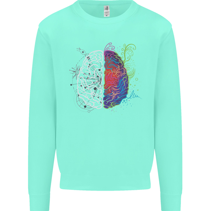 Artistic Technical Brain Artist Engineer Kids Sweatshirt Jumper Peppermint