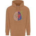 Artistic Technical Brain Artist Engineer Mens 80% Cotton Hoodie Caramel Latte