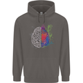 Artistic Technical Brain Artist Engineer Mens 80% Cotton Hoodie Charcoal