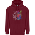 Artistic Technical Brain Artist Engineer Mens 80% Cotton Hoodie Maroon