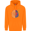 Artistic Technical Brain Artist Engineer Mens 80% Cotton Hoodie Orange
