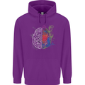 Artistic Technical Brain Artist Engineer Mens 80% Cotton Hoodie Purple