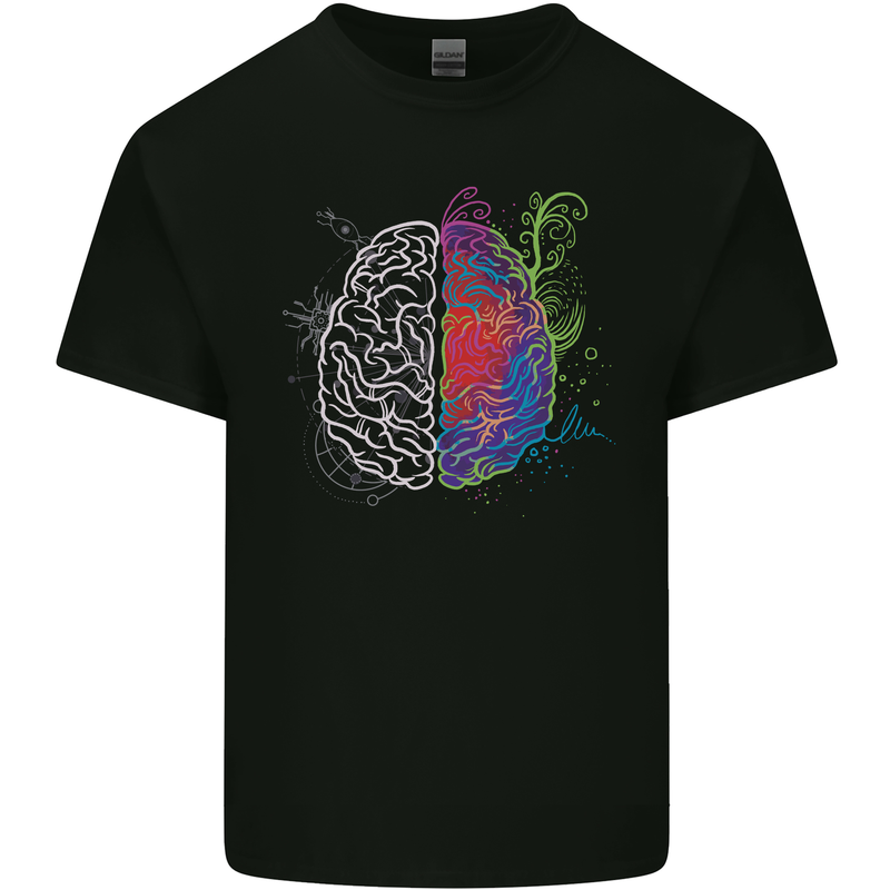 Artistic Technical Brain Artist Engineer Mens Cotton T-Shirt Tee Top Black