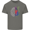 Artistic Technical Brain Artist Engineer Mens Cotton T-Shirt Tee Top Charcoal