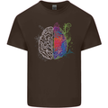 Artistic Technical Brain Artist Engineer Mens Cotton T-Shirt Tee Top Dark Chocolate