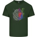 Artistic Technical Brain Artist Engineer Mens Cotton T-Shirt Tee Top Forest Green