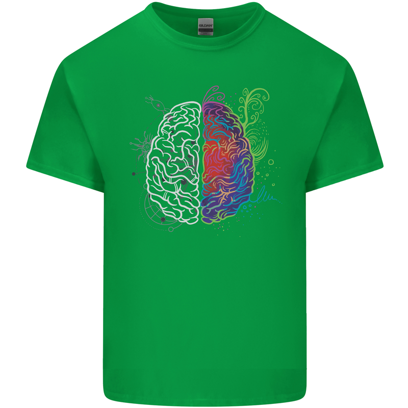 Artistic Technical Brain Artist Engineer Mens Cotton T-Shirt Tee Top Irish Green
