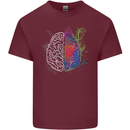 Artistic Technical Brain Artist Engineer Mens Cotton T-Shirt Tee Top Maroon