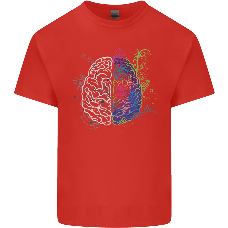 Artistic Technical Brain Artist Engineer Mens Cotton T-Shirt Tee Top Red