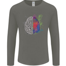 Artistic Technical Brain Artist Engineer Mens Long Sleeve T-Shirt Charcoal