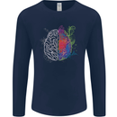 Artistic Technical Brain Artist Engineer Mens Long Sleeve T-Shirt Navy Blue
