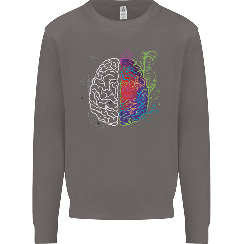 Artistic Technical Brain Artist Engineer Mens Sweatshirt Jumper Charcoal