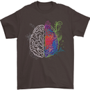 Artistic Technical Brain Artist Engineer Mens T-Shirt Cotton Gildan Dark Chocolate