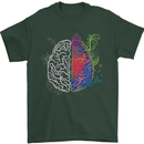 Artistic Technical Brain Artist Engineer Mens T-Shirt Cotton Gildan Forest Green