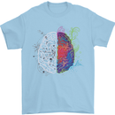 Artistic Technical Brain Artist Engineer Mens T-Shirt Cotton Gildan Light Blue