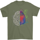 Artistic Technical Brain Artist Engineer Mens T-Shirt Cotton Gildan Military Green