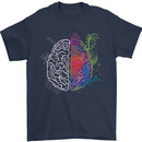 Artistic Technical Brain Artist Engineer Mens T-Shirt Cotton Gildan Navy Blue