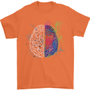 Artistic Technical Brain Artist Engineer Mens T-Shirt Cotton Gildan Orange