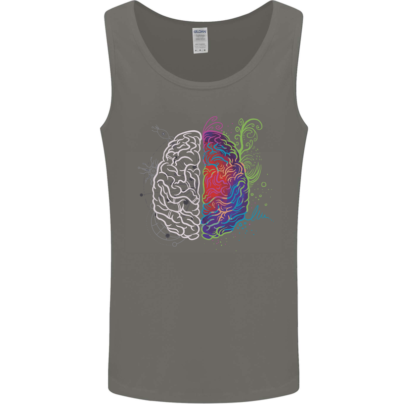 Artistic Technical Brain Artist Engineer Mens Vest Tank Top Charcoal