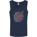 Artistic Technical Brain Artist Engineer Mens Vest Tank Top Navy Blue