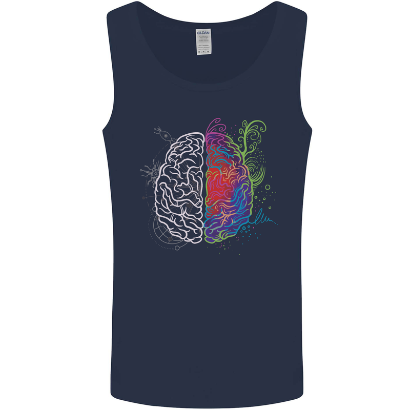 Artistic Technical Brain Artist Engineer Mens Vest Tank Top Navy Blue