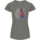 Artistic Technical Brain Artist Engineer Womens Petite Cut T-Shirt Charcoal
