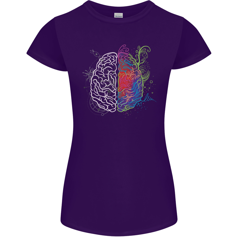 Artistic Technical Brain Artist Engineer Womens Petite Cut T-Shirt Purple