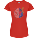 Artistic Technical Brain Artist Engineer Womens Petite Cut T-Shirt Red
