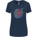 Artistic Technical Brain Artist Engineer Womens Wider Cut T-Shirt Navy Blue