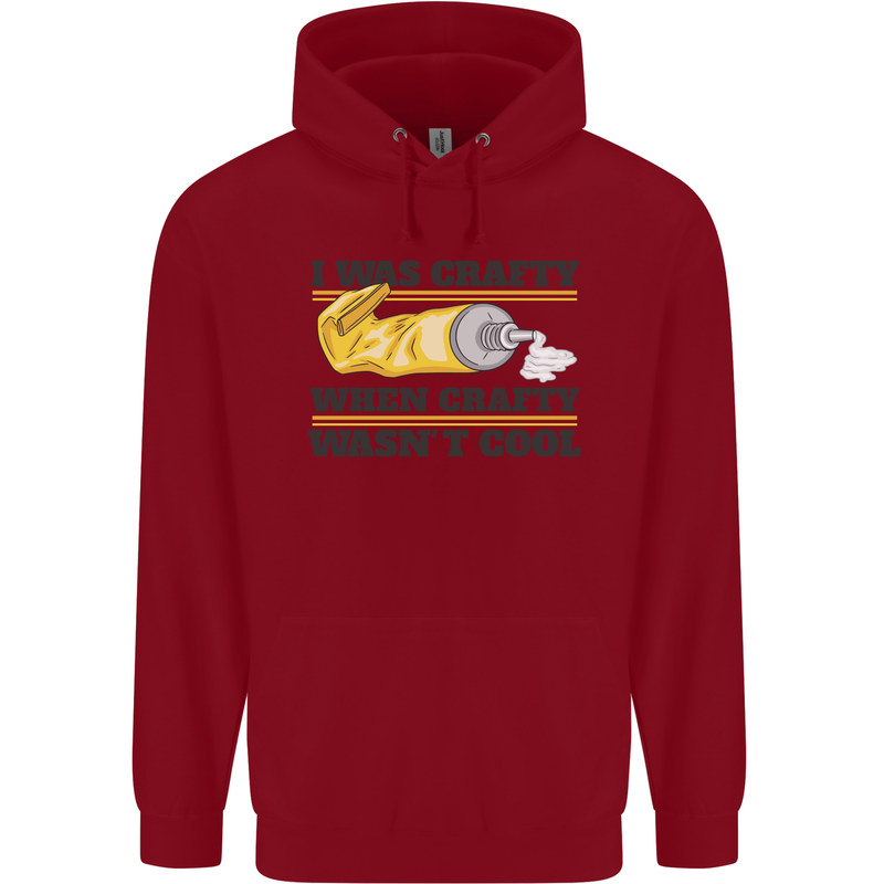 Arts and Crafts Funny Crafty Art Artist Childrens Kids Hoodie Red