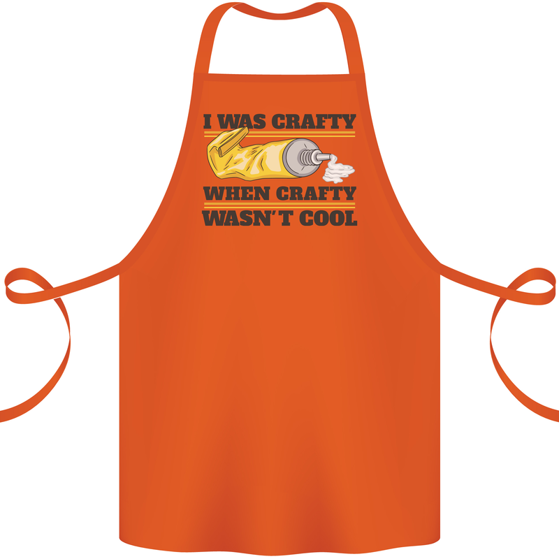 Arts and Crafts Funny Crafty Art Artist Cotton Apron 100% Organic Orange