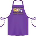 Arts and Crafts Funny Crafty Art Artist Cotton Apron 100% Organic Purple