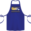 Arts and Crafts Funny Crafty Art Artist Cotton Apron 100% Organic Royal Blue