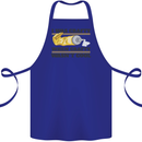 Arts and Crafts Funny Crafty Art Artist Cotton Apron 100% Organic Royal Blue