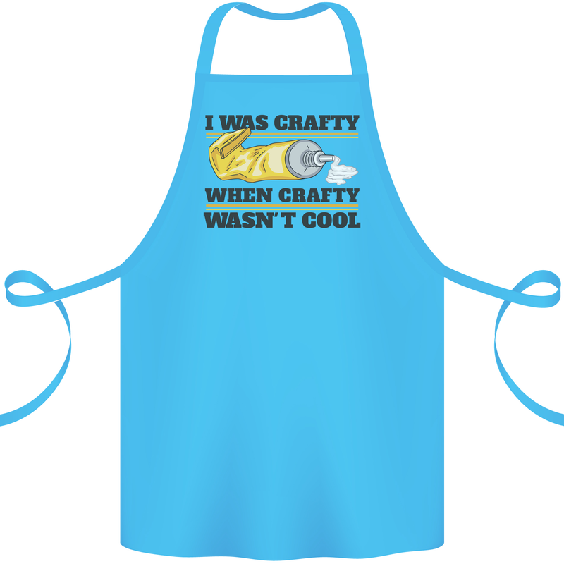 Arts and Crafts Funny Crafty Art Artist Cotton Apron 100% Organic Turquoise
