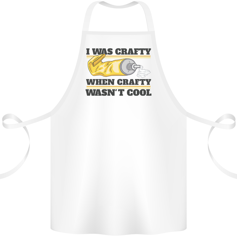 Arts and Crafts Funny Crafty Art Artist Cotton Apron 100% Organic White