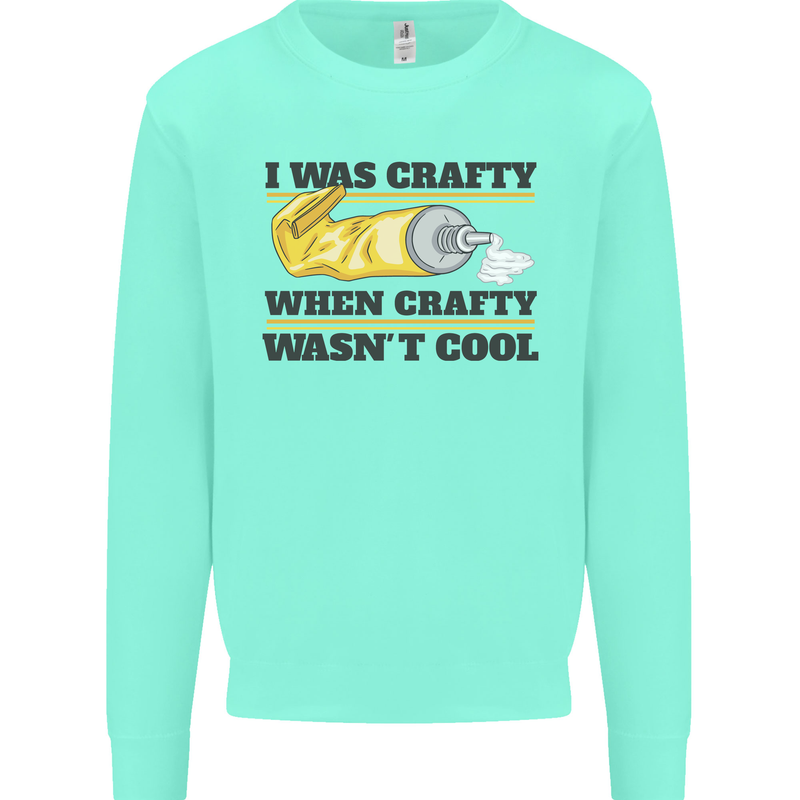 Arts and Crafts Funny Crafty Art Artist Kids Sweatshirt Jumper Peppermint