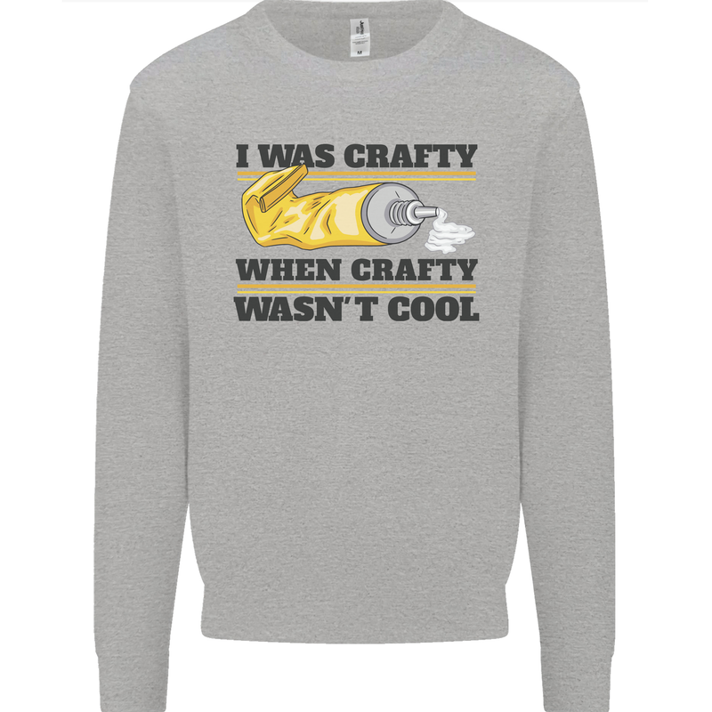 Arts and Crafts Funny Crafty Art Artist Kids Sweatshirt Jumper Sports Grey